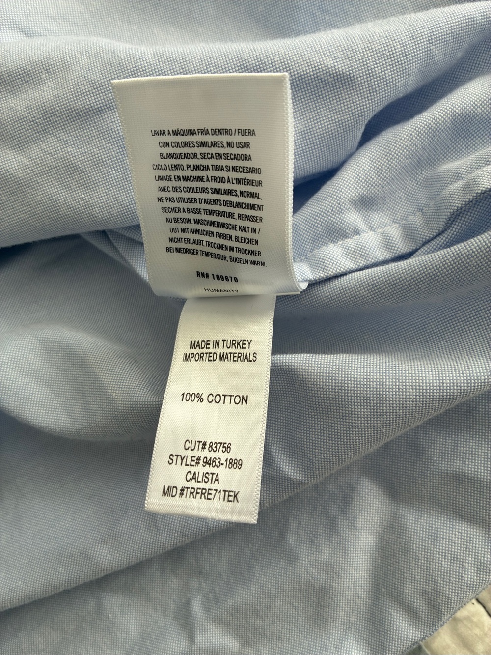 NWT Citizens of Humanity Calista tie-detailed ruffled cotton-poplin shirt Sz M - Picture 9 of 9